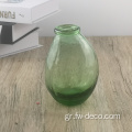 μίνι πράσινο χρώμα καθαρό γυάλινο λουλούδι βάζο
